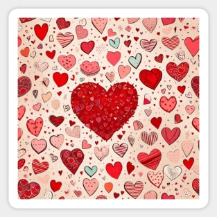 Valentines day gift ideas red hearts gift ideas Sticker